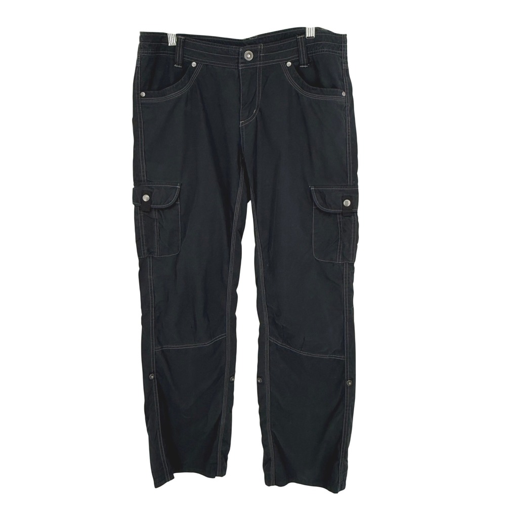 KUHL Convertible Cargo Pants Womens 16F Black Hiking